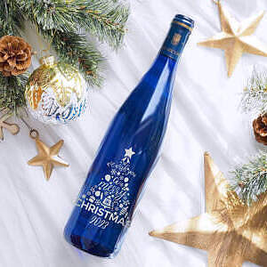 クリスマスツリー ブルーボトル 白ワイン 0