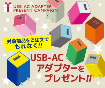 USB-AC アダプタープレゼント