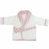 バスローブ white&check pink