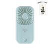 ポータブル＆スタンドファン ライトブルー 誕生日カード付