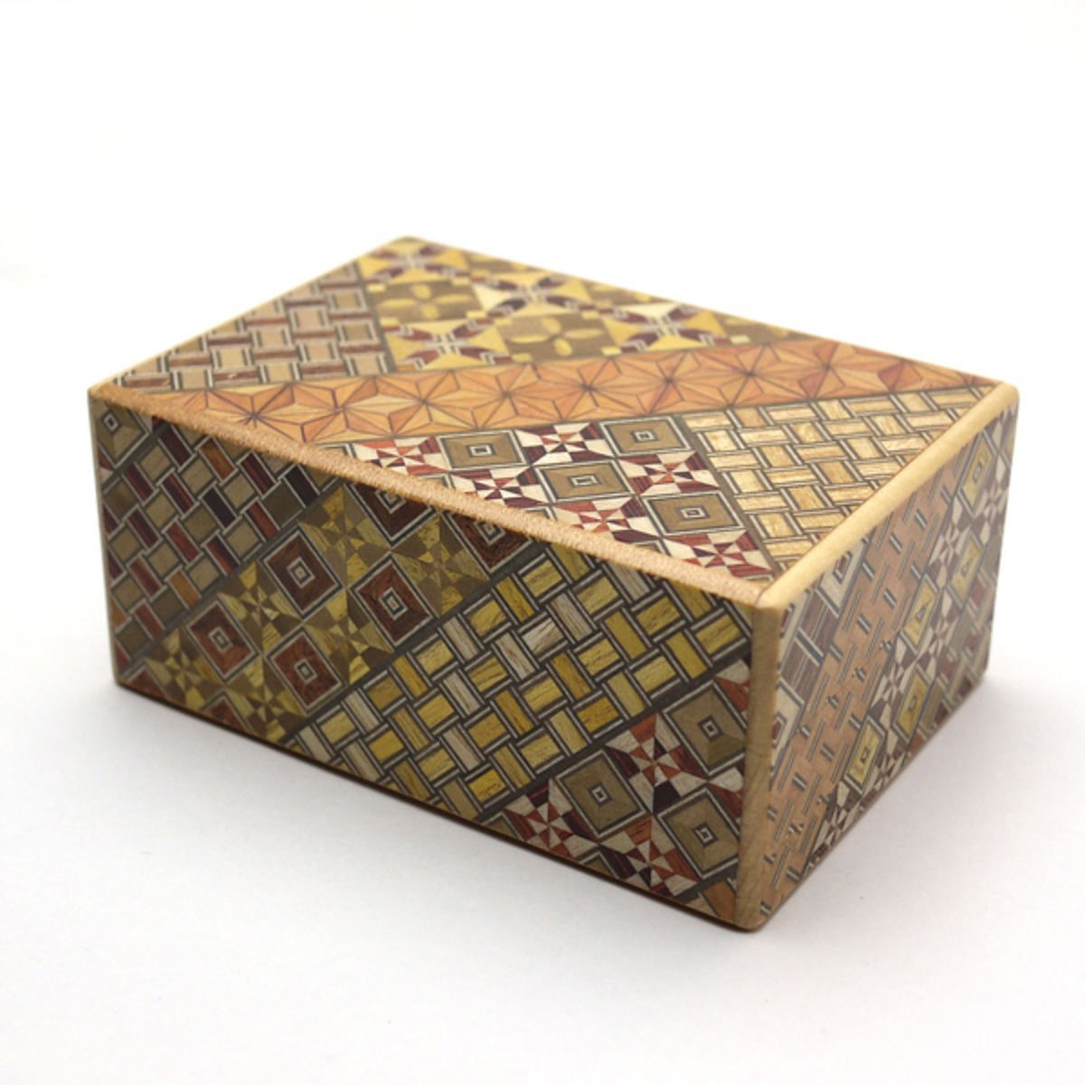 仕掛けで開くからくり箱 箱根寄木 秘密箱 4寸サイズ 10回仕掛け 細工箱 日本製の伝統工芸品 Yosegi Magic Box - スマートギフト