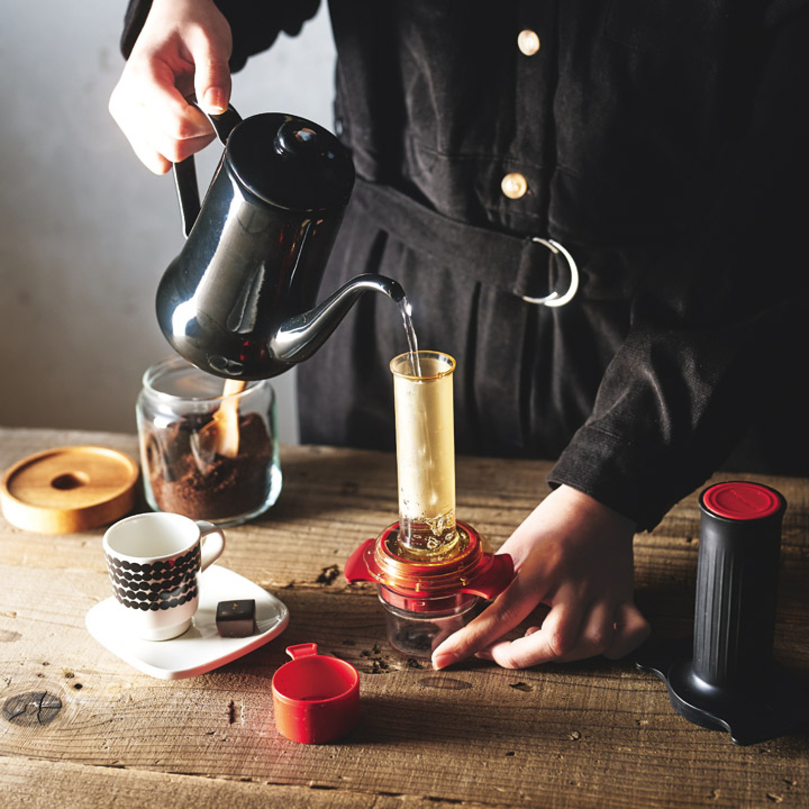 Cafflano コンパクト カフラーノ コンパクトフレンチプレス 専用ケース付き Cafflano