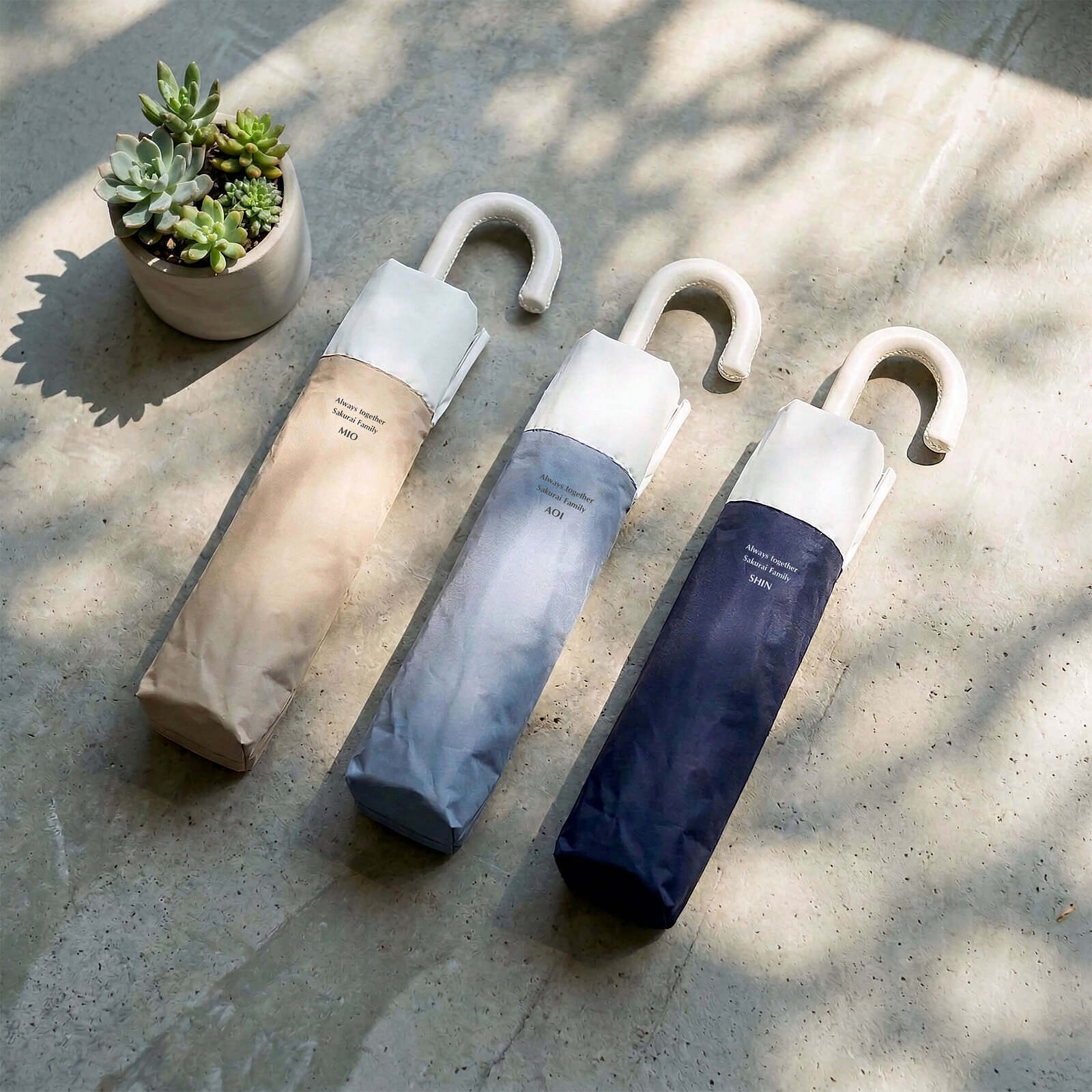 家族の新しいスタートにお揃いのお出掛けアイテムを