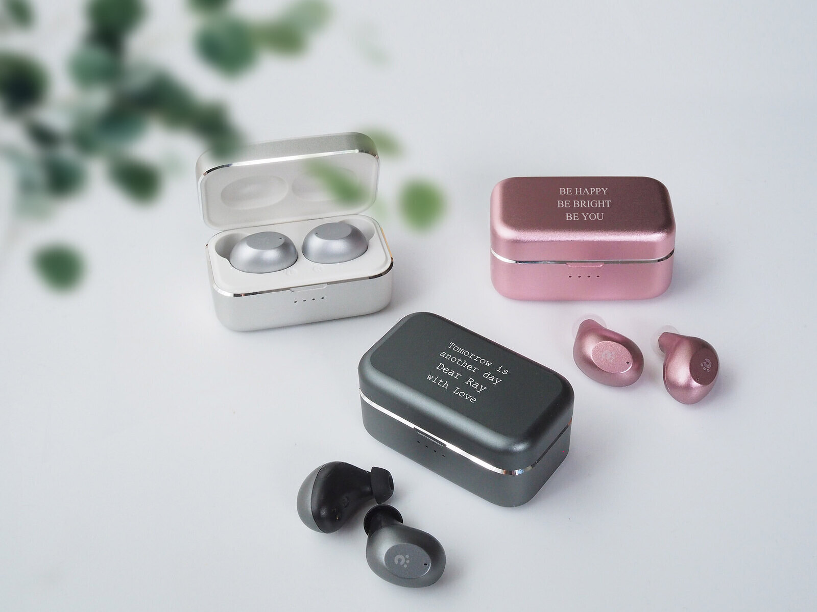 ワイヤレスイヤホン ジェム グレー - スマートギフト