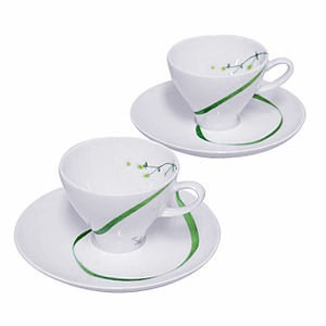 M-style Botanical Poem Espresso Cup & Saucer Set