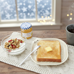 かりふわトーストプレート ねこ アイボリー 1