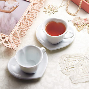 ホワイトハートコーヒーペア スプーン付 1