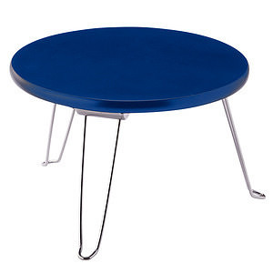 折脚丸型テーブル ブルー