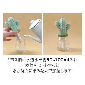 潤いマスコット ガラスサボテン  ブラウン 2