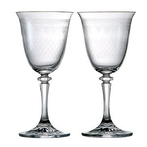 ボヘミアガラス グレース ペアワイングラス