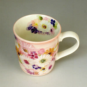 花づくし ペアマグカップ 桜木箱 3
