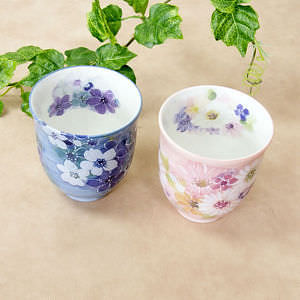 花づくし ペアマグカップ 桜木箱 9