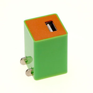 USB-ACアダプター ライムグリーン 1