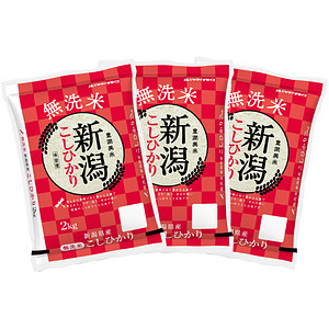無洗米 新潟県産コシヒカリ 2kg×3袋 合計6kg