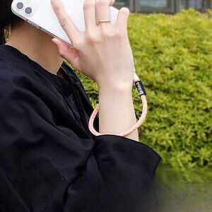 スマホ充電ストラップ TypeC-TypeC ライトピンク 30cm 7
