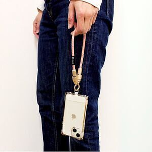 スマホ充電ストラップ TypeC-TypeC ライトピンク 30cm 9