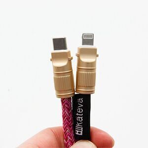 スマホ充電ストラップ TypeC-TypeC ライトピンク 30cm 29