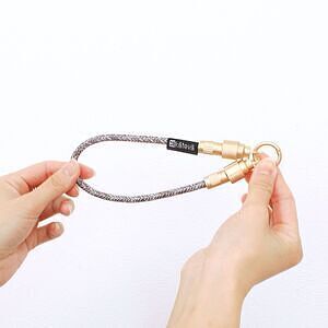 スマホ充電ストラップ TypeC-TypeC ライトピンク 30cm 19