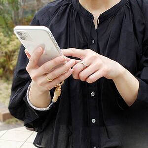スマホ充電ストラップ TypeC-TypeC ライトピンク 30cm 23