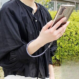 スマホ充電ストラップ TypeC-TypeC ライトピンク 30cm 33