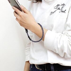 スマホ充電ストラップ TypeC-TypeC ライトピンク 30cm 13