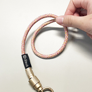スマホ充電ストラップ TypeC-TypeC ライトピンク 30cm 45