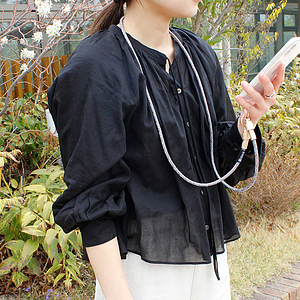 スマホ充電ストラップ TypeC-TypeC ライトピンク 30cm 34