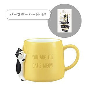 つめとぎマグ ハチワレ 誕生日カード付