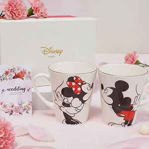 ディズニー 耐熱ペアマグ 結婚お祝いカード付 4