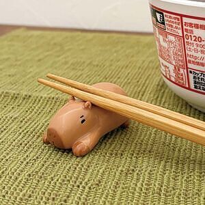カピバラ大集合！のほほんゆったりマグとカップ麺のフタ留め箸置きセット 1