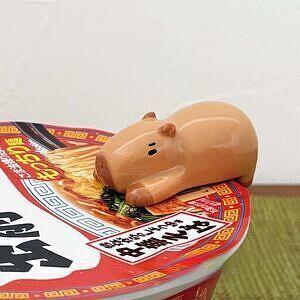 カピバラ大集合！のほほんゆったりマグとカップ麺のフタ留め箸置きセット 2