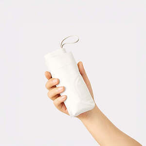 コンパクト折りたたみ傘 ホワイト 2