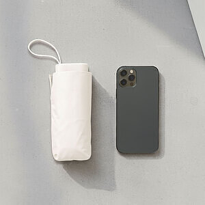 コンパクト折りたたみ傘 ホワイト 3