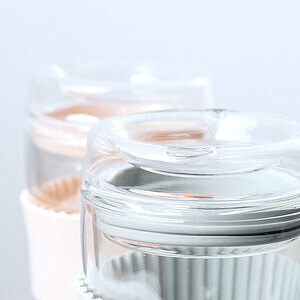 蓋つきガラスタンブラー ビードロ アイボリー 6