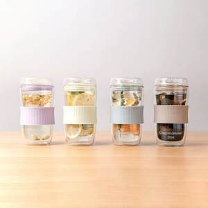 蓋つきガラスタンブラー ビードロ アイボリー 8