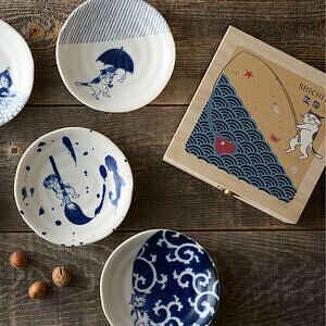 SHICHITA 猫 豆鉢揃 木箱入 10