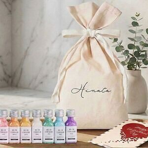 バスソルトギフトセット N 名入れ巾着バッグ入り バレンタインカード付 0