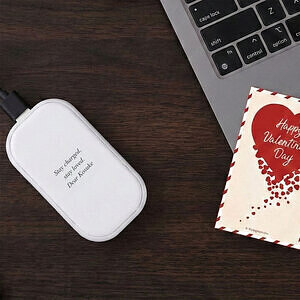 モバイルバッテリー エコカイロ シルバー バレンタインカード付 0