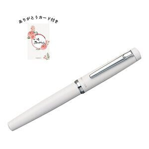 プラチナ万年筆 プロシオン ポーセリンホワイト ありがとうカード付