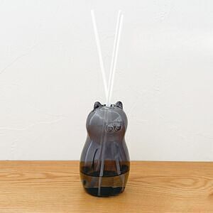 ネコの一輪挿し ブラウン 2