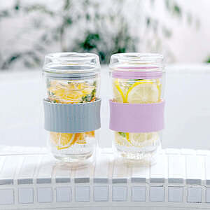 蓋つきガラスタンブラー ビードロ アイボリー ホワイトデーカード付 8