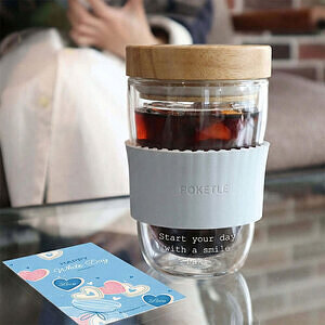 蓋つきガラスタンブラー ビードロ アイボリー ホワイトデーカード付 13