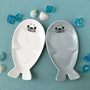 アザラシカフェ アザラシ小皿セット ホワイトデーカード付 0