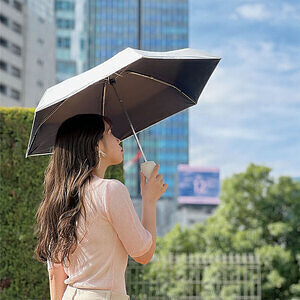 晴雨兼用折りたたみ傘 ネイビー ホワイトデーカード付 12