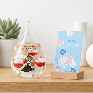 リトルミイ ガラスフロート温度計 しずく ホワイトデーカード付 6