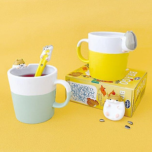 はむころん がじがじマグ＆スプーン ミント ホワイトデーカード付 1