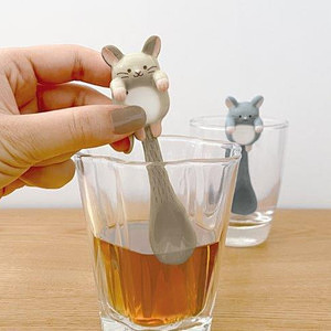 チラライフ チラ壺マグ & チンチラスプーン グレー ホワイトデーカード付 3