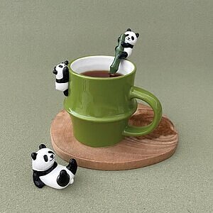 パンダラケ のんびりパンダマグ＆スプーン＆箸置き ホワイトデーカード付 0