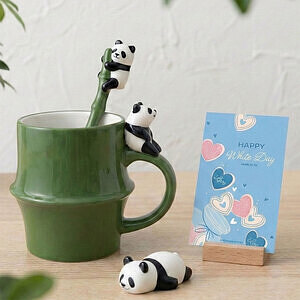 パンダラケ のんびりパンダマグ＆スプーン＆箸置き ホワイトデーカード付 3
