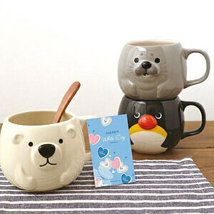 ぽってりマグ シロクマ ホワイトデーカード付 3